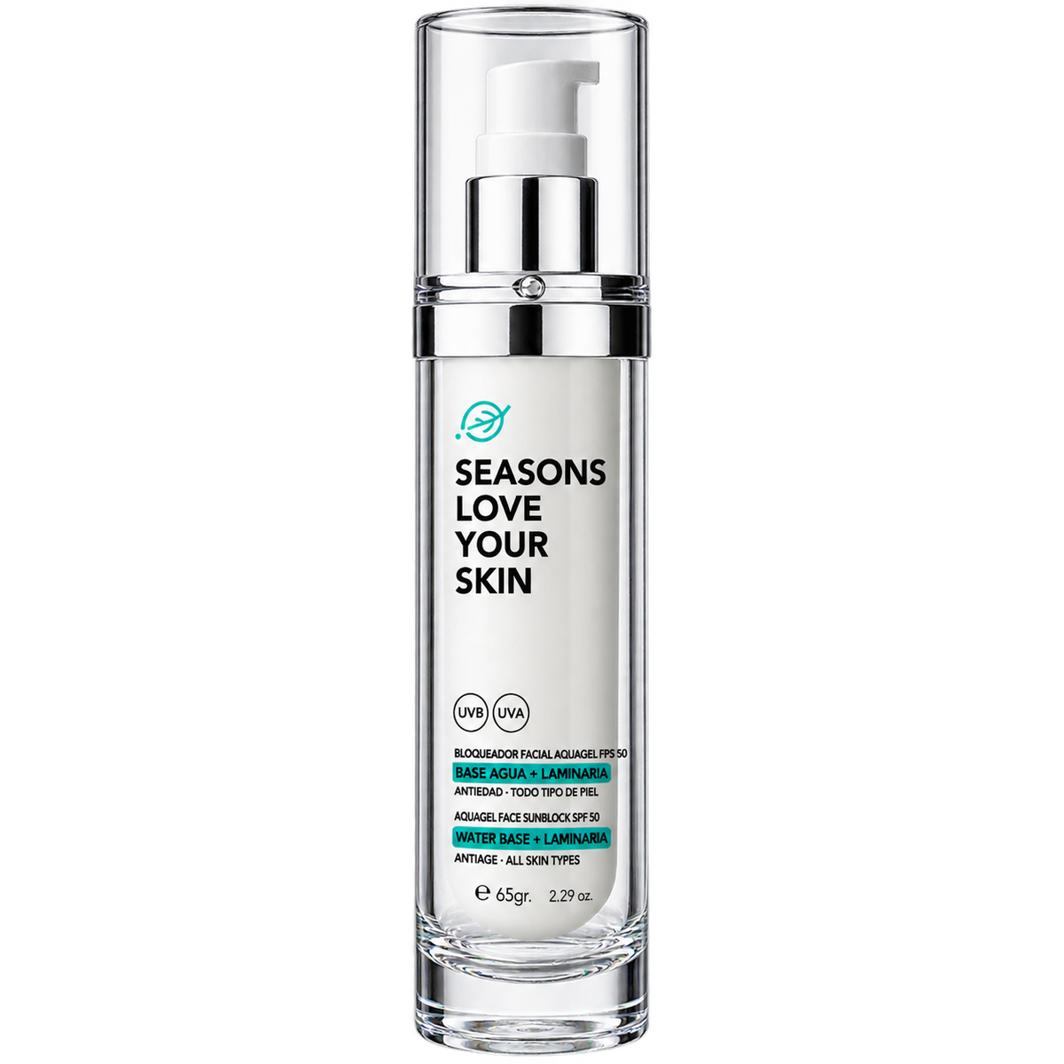 Bloqueador Facial Aquagel FPS 50 (base agua + laminaria)